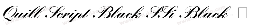 Quill Script Black SSi Black字体转换